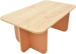 Τραπέζι Bοca pakoworld σε oak-κεραμιδί απόχρωση 100x60x42εκ