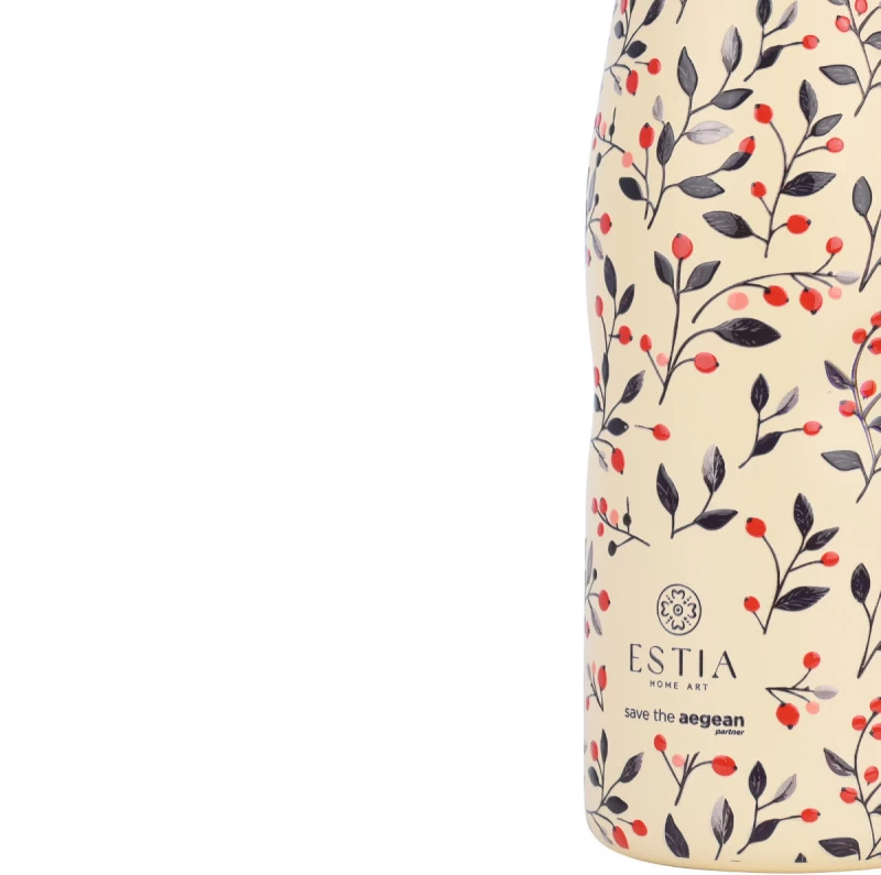 ΘΕΡΜΟΣ TRAVEL FLASK SAVE THE AEGEAN 500ml BLOOM  BEIGE 01-31558