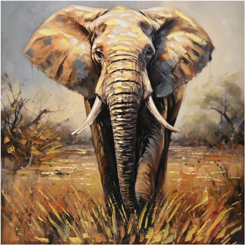 Πίνακας σε καμβά Elepho Inart 100x3x100εκ