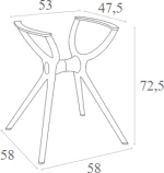 AIR ΒΑΣΗ TAUPE SMALL 58X58X72,5εκ. ΠΟΛ/ΝΙΟΥ