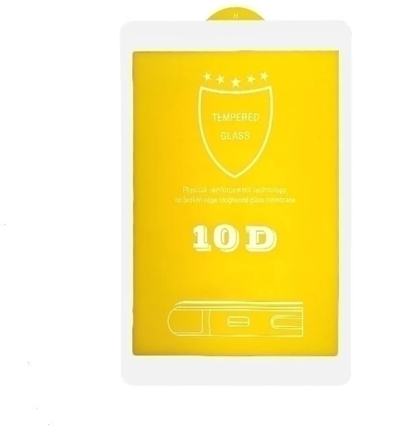 Tempered Glass / Τζαμάκι Προστασίας για Huawei M5 Lite - Άσπρο Πλαίσιο