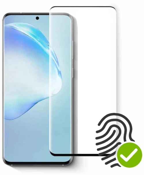 Tempered Glass FULL GLUE για Samsung Galaxy S23 / Λειτουργεί το Δακτυλικό Αποτύπωμα - Μαύρο Πλαίσιο