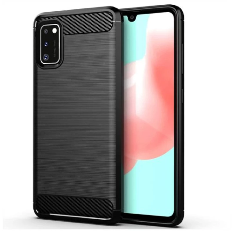 Θήκη TPU Σιλικόνης Carbon Fiber Style για Samsung Galaxy A13 4G - Μαύρη