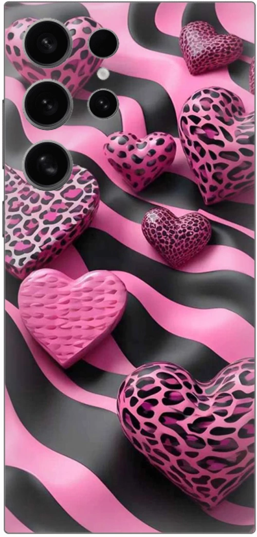 Leopard Hearts Case θήκη για Samsung Galaxy S25 Ultra 5G