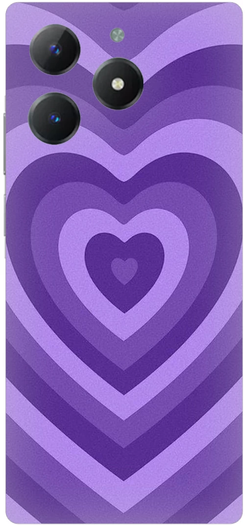 Purple Hearts Silicone Case θήκη για Realme C61 4G