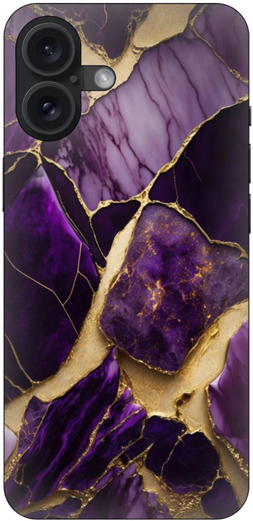 Marble Black-Purple Θήκη για iPhone 16