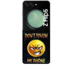 PREMIUM PROTECTIVE HARD CASE Dont Touch My Phone Emoji θήκη για SAMSUNG GALAXY Z FLIP 5