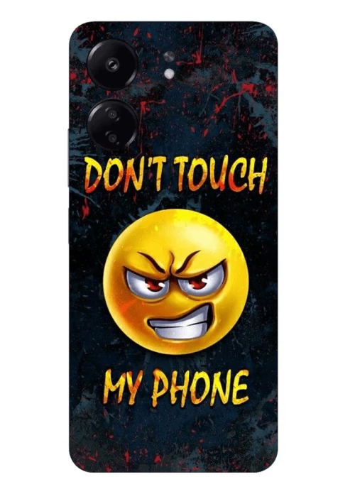 Dont Touch My Phone Emoji Silicone Case θήκη για Xiaomi Poco C65 yellow