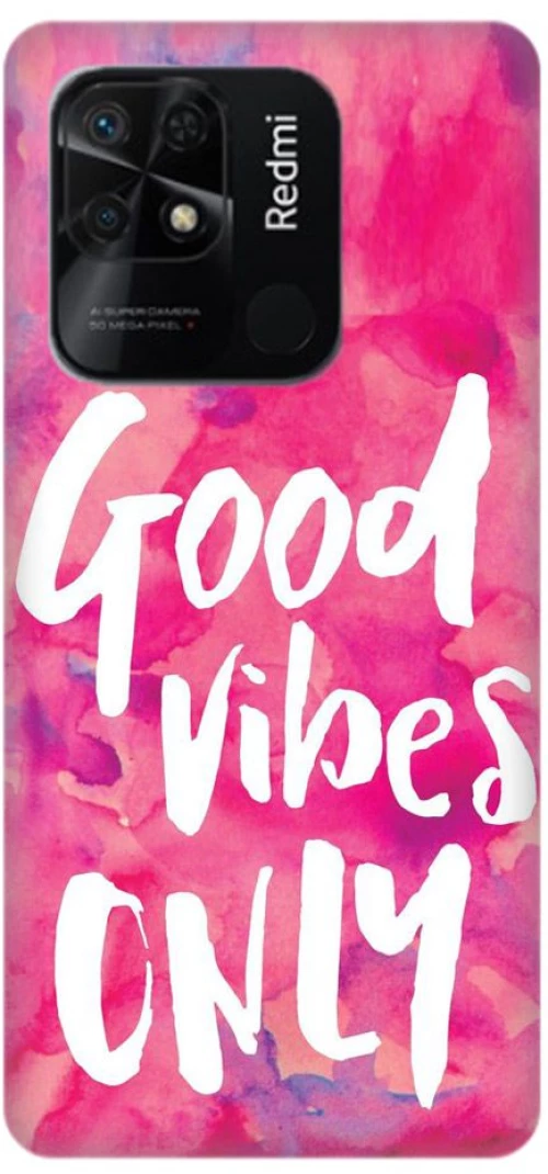 PINK GOOD VIBES Silicone case Θήκη για Xiaomi Redmi 10C