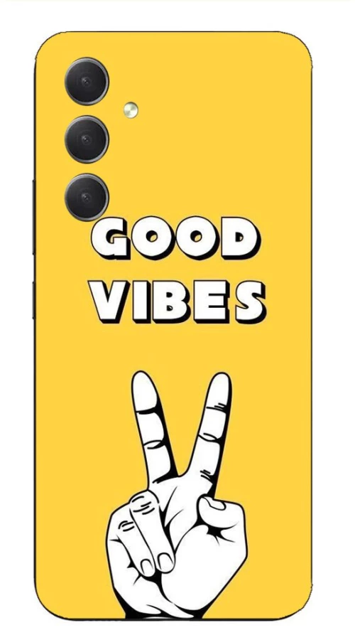 YELLOW GOOD VIBES Silicone Case θήκη για Samsung Galaxy A34 5g