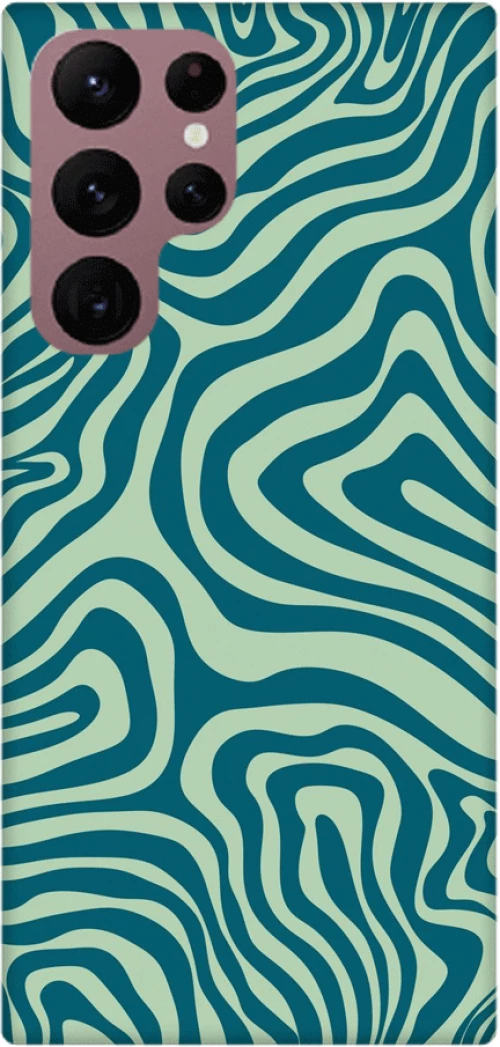 GREEN LINES Silicone case θήκη για Galaxy S23 Ultra