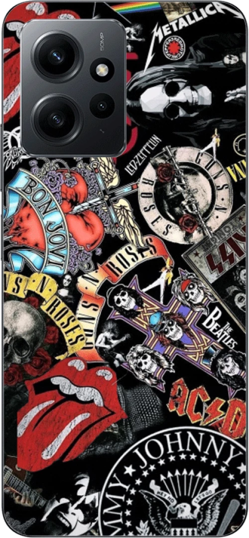 Rock Bands Silicone Case θήκη για Xiaomi Redmi Note 12 4G