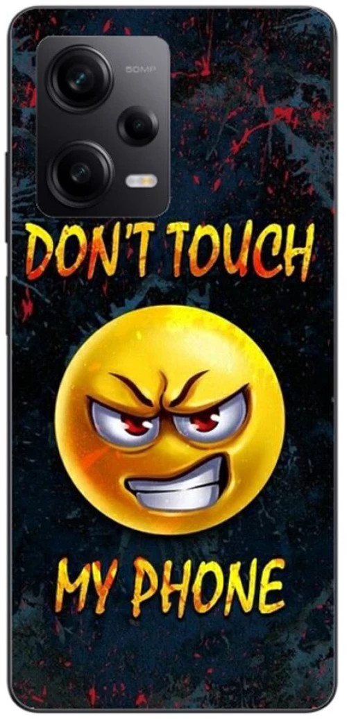 Dont Touch My Phone Emoji Silicone Case θήκη για Xiaomi Redmi note 12 5g yellow