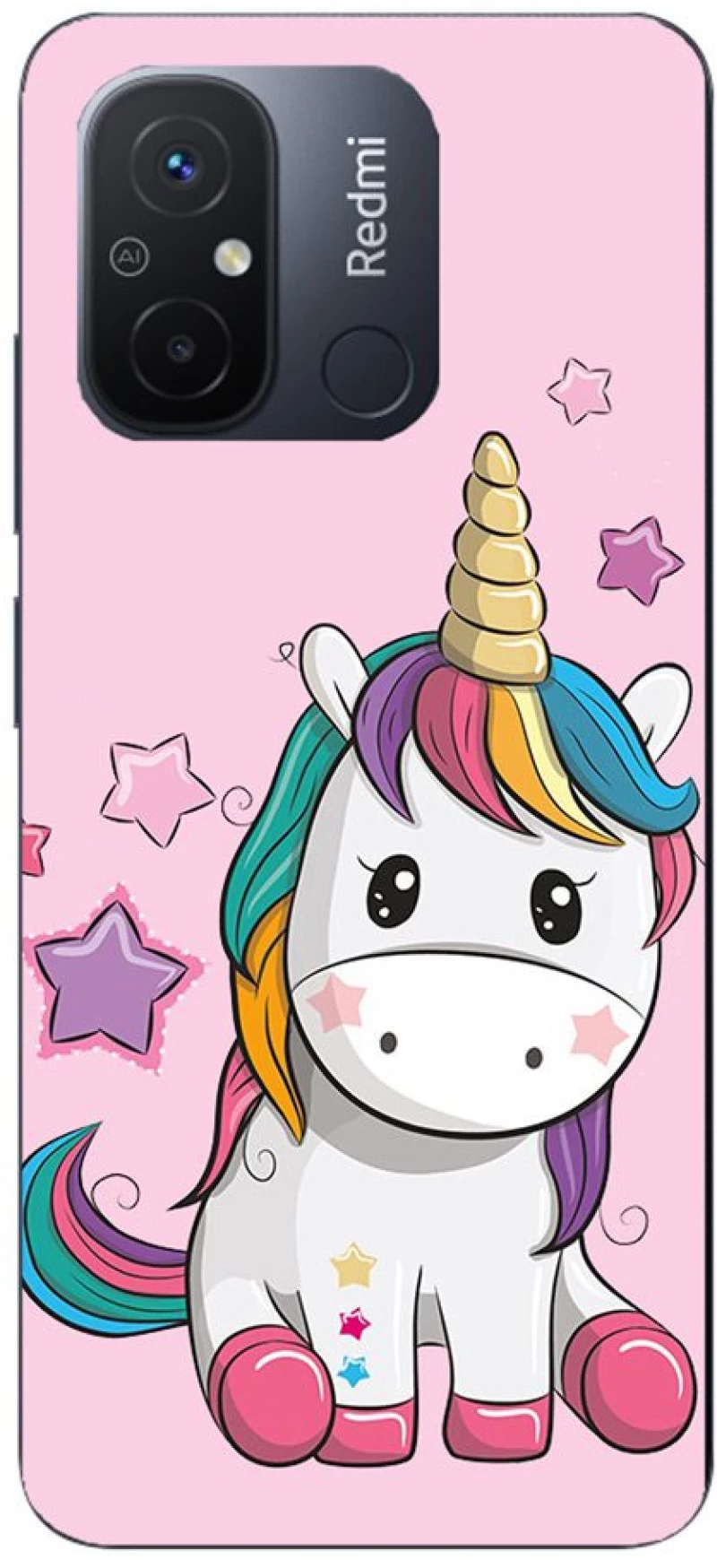 Baby Unicorn Silicone case Θήκη για Xiaomi Redmi 12C pink