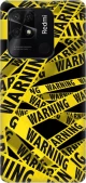 warning Silicone case Θήκη για XIAOMI Redmi 10C yellow