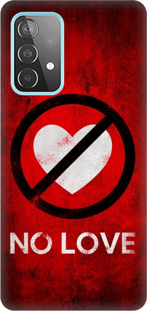 no love Silicone case Θήκη για Samsung Galaxy A53 5G red