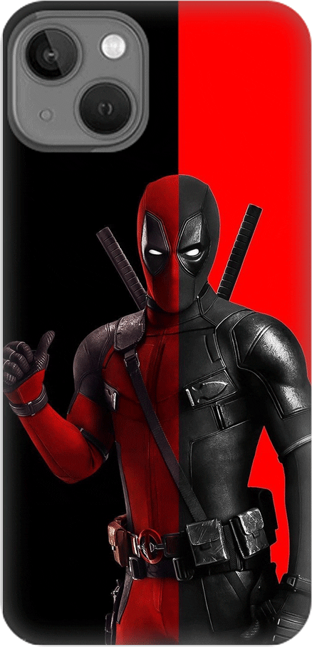 wade wilson Silicone case Θήκη για iPhone 13 red-black