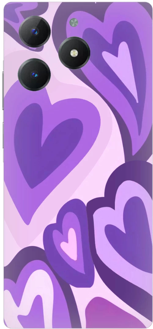 Purple Hearts Θήκη για Realme C63 4G