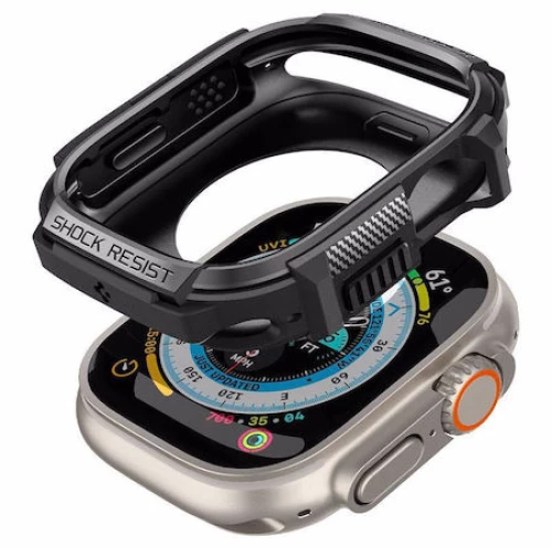Spigen θήκη Rugged Armor για Apple Watch Ultra 49mm - Ματ Μαύρο
