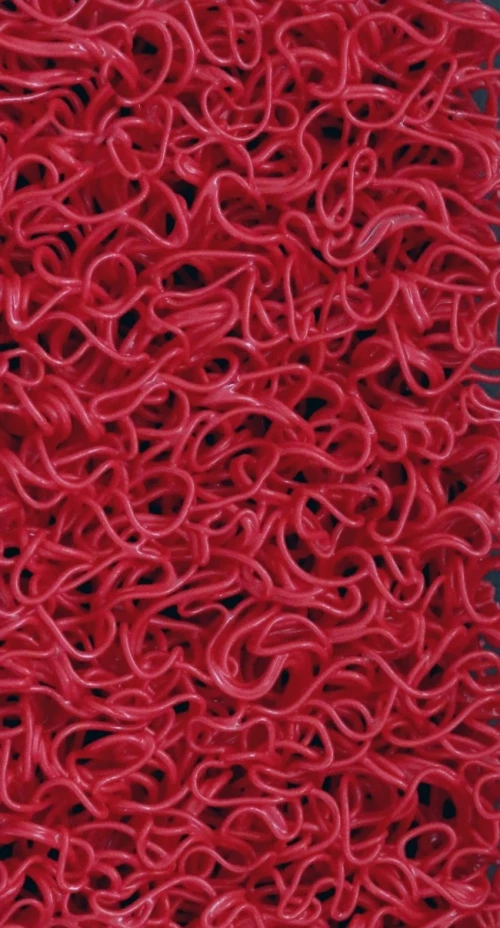 Πατάκι εξώπορτας Europe Red 5mm Διάτρητο φάρδος: 122cm