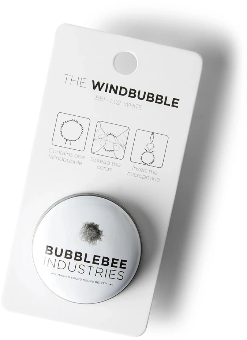 Bubblebee The Windbubble (Size 1) White - Αντιανέμιο για μικρόφωνα Lavalier διαμέτρου 3,0 - 4,0 mm