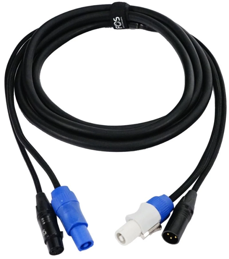 Fos Technologies FC-PDC-3  - Επαγγελματικό καλώδιο PowerCon / DMX 3 μέτρα