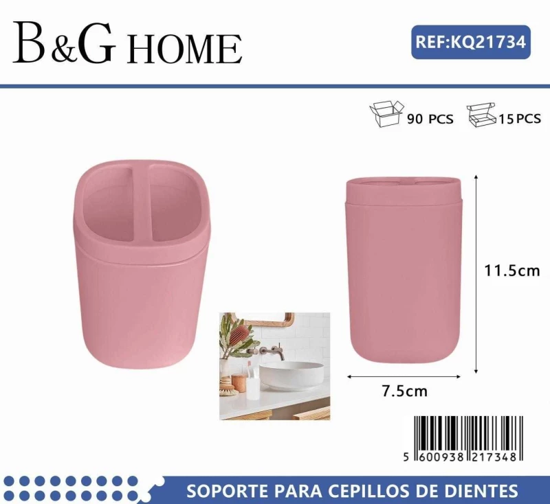 501980 ΘΗΚΗ ΟΔΟΝΤΟΒΟΥΡΤΣΑΣ ΠΛΑΣΤΙΚΗ - PINK - 21734