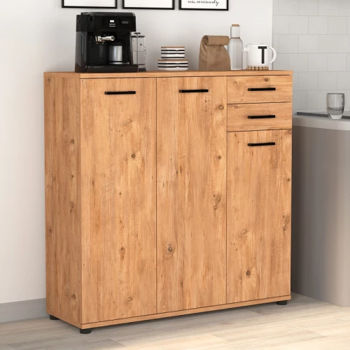 504302 ΠΑΠΟΥΤΣΟΘΗΚΗ - ΝΤΟΥΛΑΠΙ POLLY MEGAPAP ΧΡΩΜΑ PINE OAK 108X35X108ΕΚ.