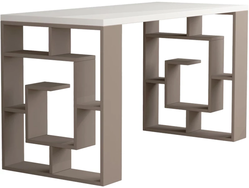 504296 ΓΡΑΦΕΙΟ LABIRENT PAKOWORLD ΧΡΩΜΑ ΛΕΥΚΟ-ΜΟΚΑ 140X60X75ΕΚ