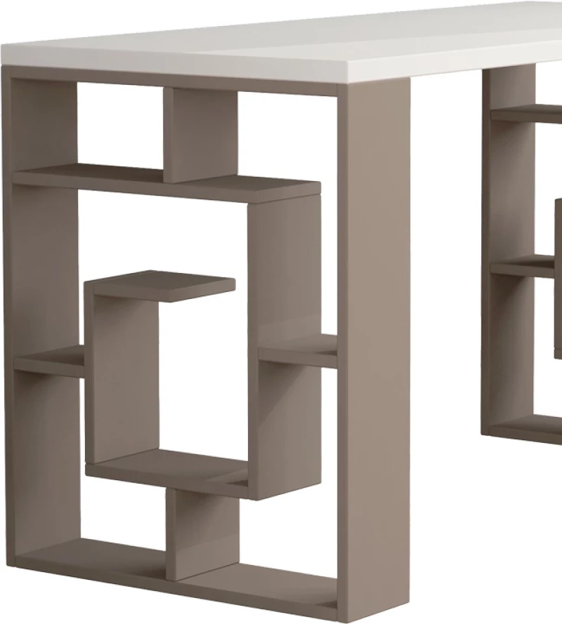504296 ΓΡΑΦΕΙΟ LABIRENT PAKOWORLD ΧΡΩΜΑ ΛΕΥΚΟ-ΜΟΚΑ 140X60X75ΕΚ