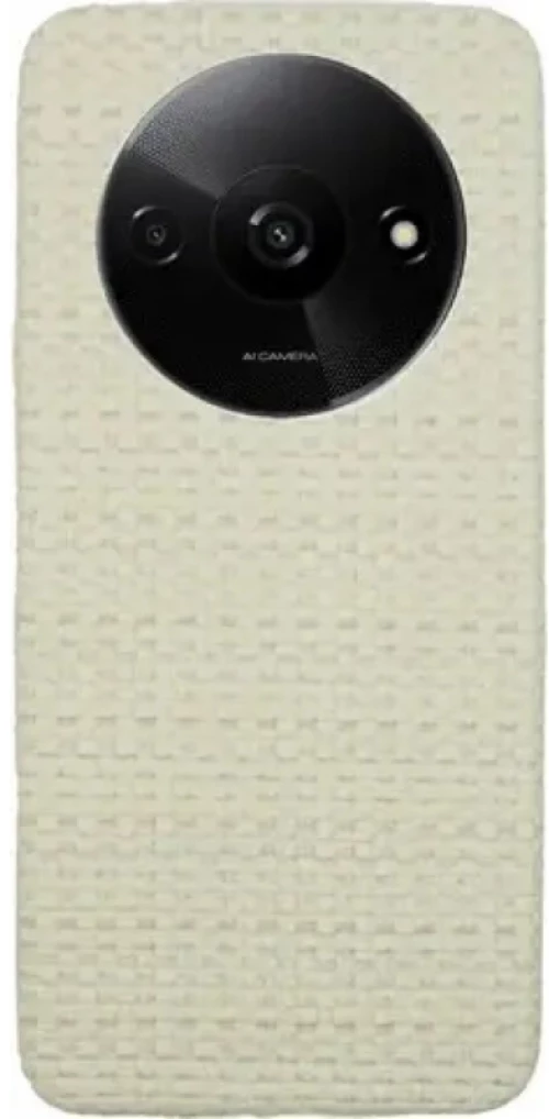 Vivid Woven Pattern Case Redmi A3 Beige