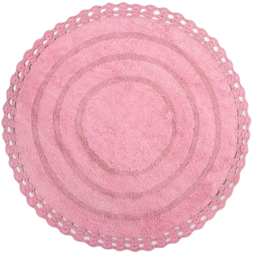 Πατάκι στρογγυλό ( 70cm ) ρόζ - -