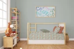 Σεντόνια Εμπριμέ Σετ 3 τεμ bebe Fox 528 120X160 Pale Cyan 100% Cotton - -