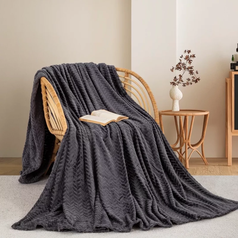 ΚΟΥΒΕΡΤΑ  FLEECE ΜΟΝΗ 180X240 ADAM HOME (550)  DARK GREY(70) - -