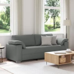 vidaXL Καναπές Τριών Θέσεων Σκούρο Γκρι 178 cm Υφάσματος