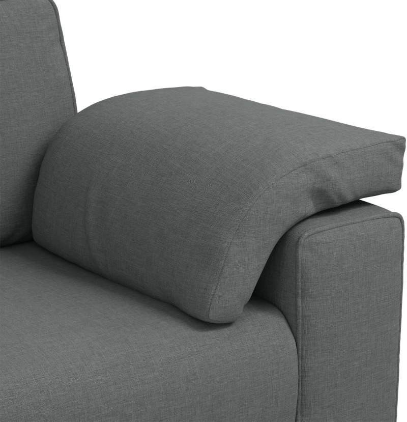 vidaXL Καναπές Τριών Θέσεων Σκούρο Γκρι 178 cm Υφάσματος