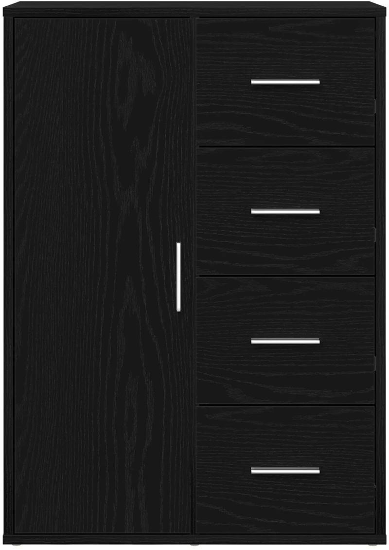 vidaXL Μπουφές Μαύρος Δρυς 60x31x84 εκ. Επεξεργασμένο Ξύλο