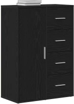 vidaXL Μπουφές Μαύρος Δρυς 60x31x84 εκ. Επεξεργασμένο Ξύλο