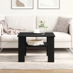 vidaXL Τραπεζάκι σαλονιού Μαύρο Δρύς 60x60x42 εκ. Επεξεργασμένο ξύλο