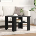 vidaXL Τραπεζάκι σαλονιού Μαύρο Δρύς 60x60x42 εκ. Επεξεργασμένο ξύλο