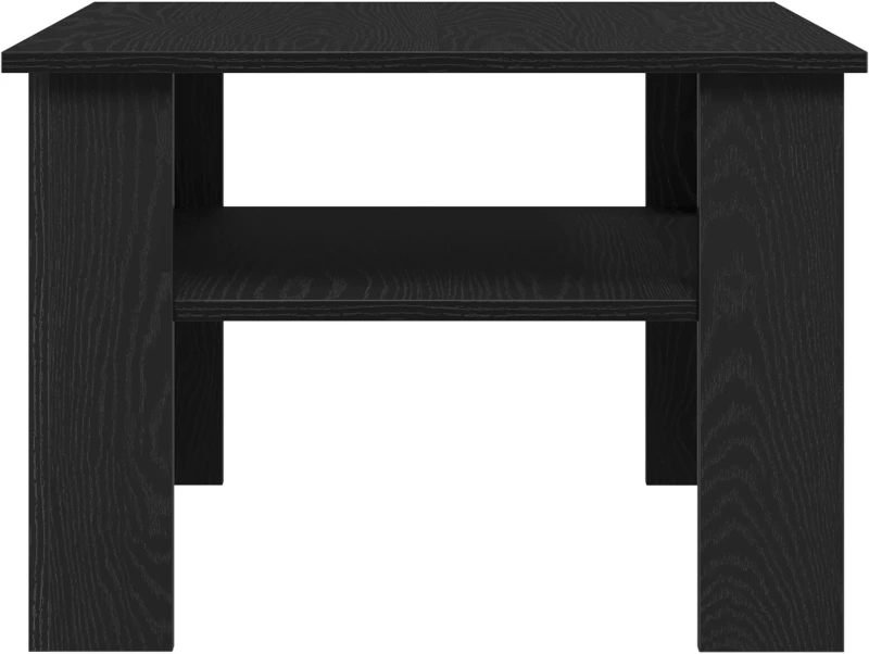 vidaXL Τραπεζάκι σαλονιού Μαύρο Δρύς 60x60x42 εκ. Επεξεργασμένο ξύλο