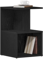 vidaXL Κομοδίνα 2 τεμ Μαύρη Δρυς 35x35x55 εκ Κατασκευασμένο ξύλο