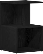 vidaXL Κομοδίνα 2 τεμ Μαύρη Δρυς 35x35x55 εκ Κατασκευασμένο ξύλο