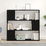 vidaXL Ράφι Βιβλίων Μαύρη Δρυς 100x24x94 εκ Επεξεργασμένο Ξύλο