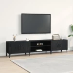 vidaXL Ντουλάπα Τηλεόρασης Μαύρο Δρυς 180x31,5x40 εκ Επεξεργασμένο Ξύλο