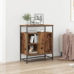 vidaXL Μπουφές Παλιού Ξύλου 69x35x80 εκ Επεξεργασμένο Ξύλο και Χάλυβας