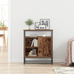 vidaXL Μπουφές Παλιού Ξύλου 69x35x80 εκ Επεξεργασμένο Ξύλο και Χάλυβας