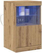 vidaXL Μπουφές με LED Φωτιστικά Καπιτονέ 41x37x67 εκ.