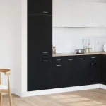 vidaXL Μαύρος Δρύινος Κάτω Ντουλάπι με Συρτάρι - 30x46x81,5 εκ