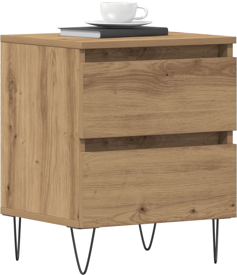 vidaXL Κομοδίνο Artisan Oak 40x35x50 εκ. Κατασκευασμένο ξύλο
